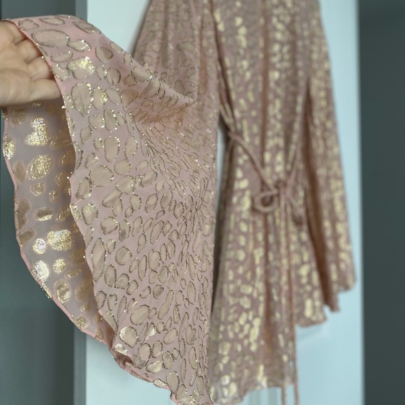 STELLA MCCARTNEY Delia belted metallic coupé silk-chiffon mini dress $1,698 - Picture 9 of 14